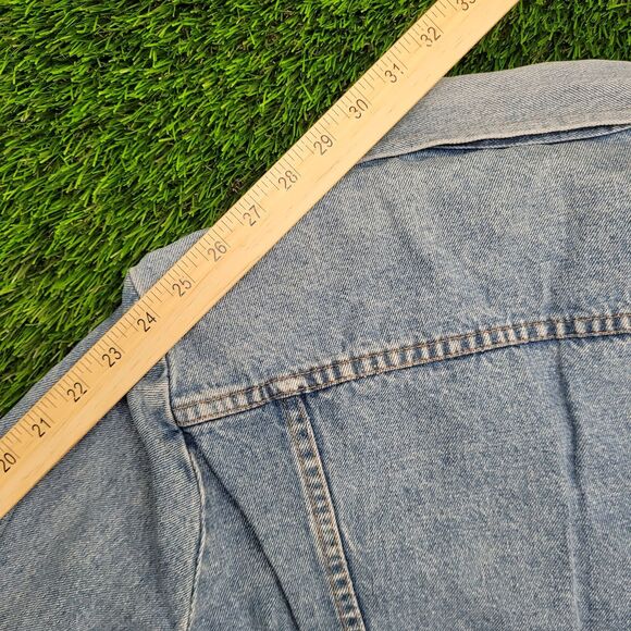 Vintage Rustler Trucker Jacket M/L 21x23 Faded Blue - Picture 5 of 15